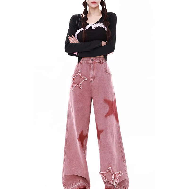 365Cool® -PINK EMBROIDERED JEANS-