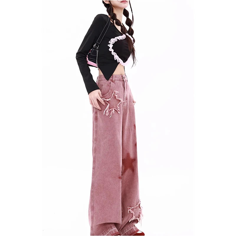 365Cool® -PINK EMBROIDERED JEANS-