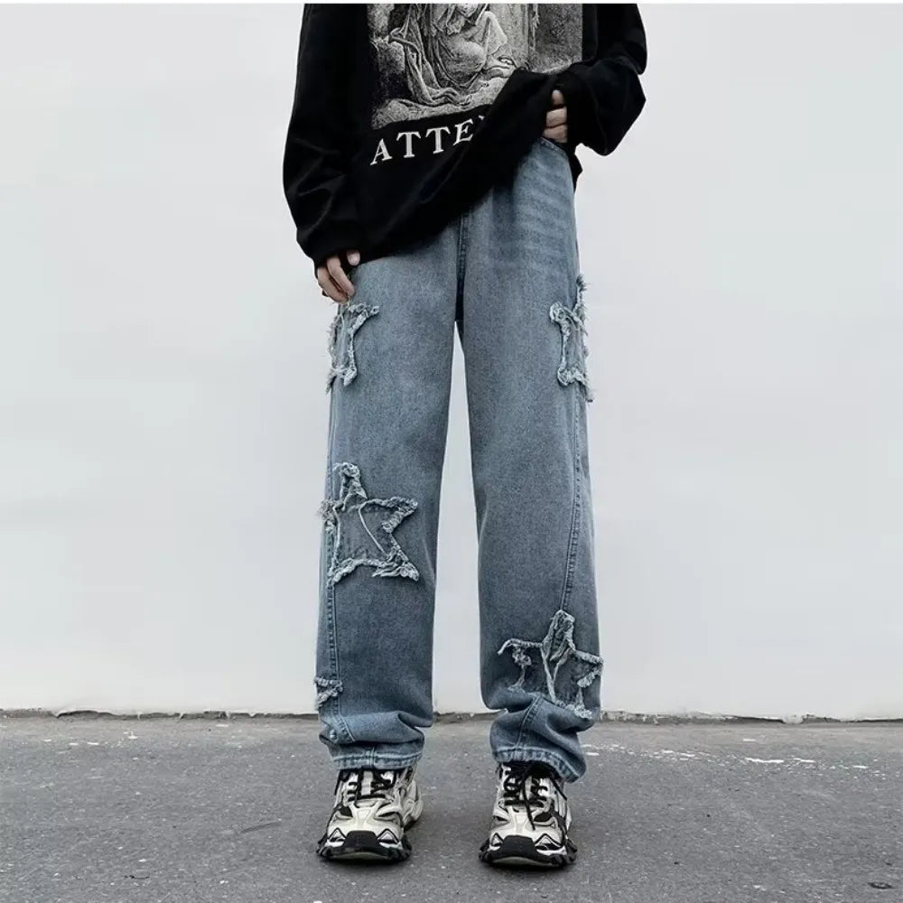 365Cool® -Y2K EMBROIDERY BAGGY JEANS-